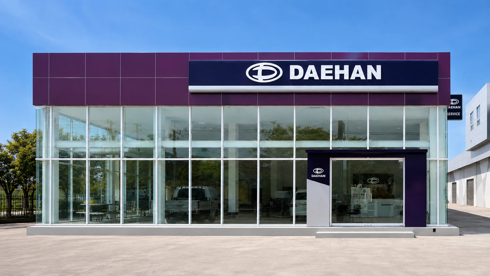 DAEHAN showroom signature identity exterior
