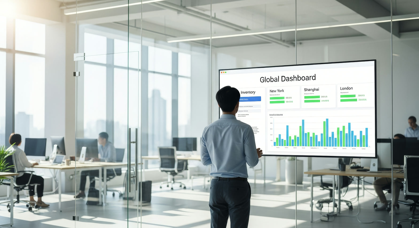 Global company operations dashboard