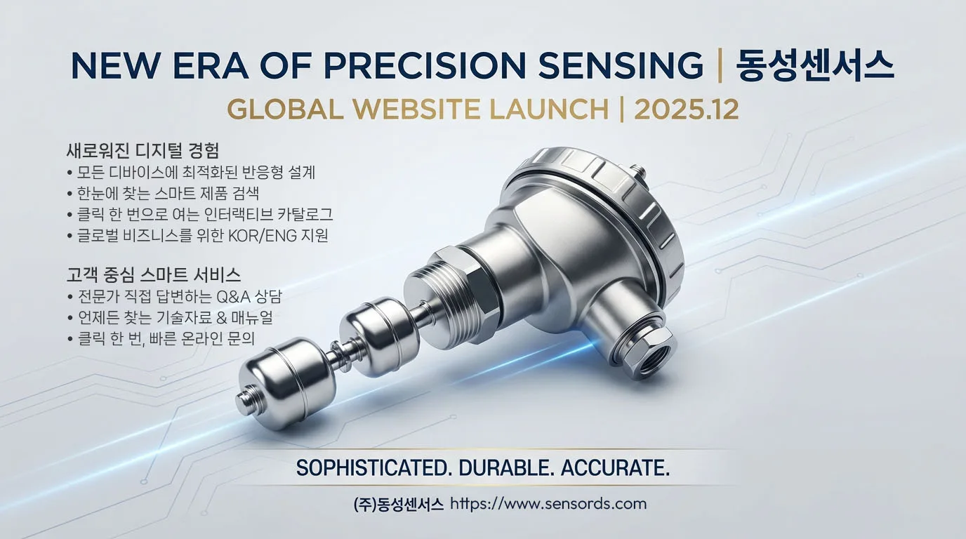DongSung Sensors global website launch banner