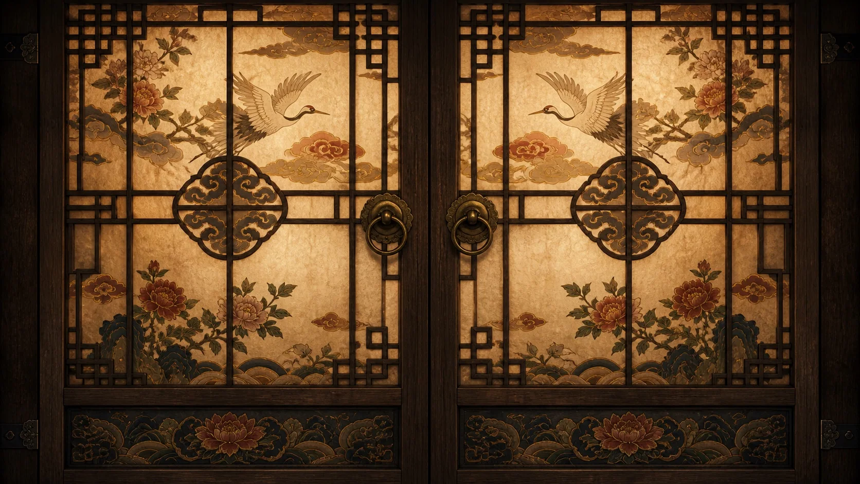 K-RoastMySoul illuminated hanji entry doors