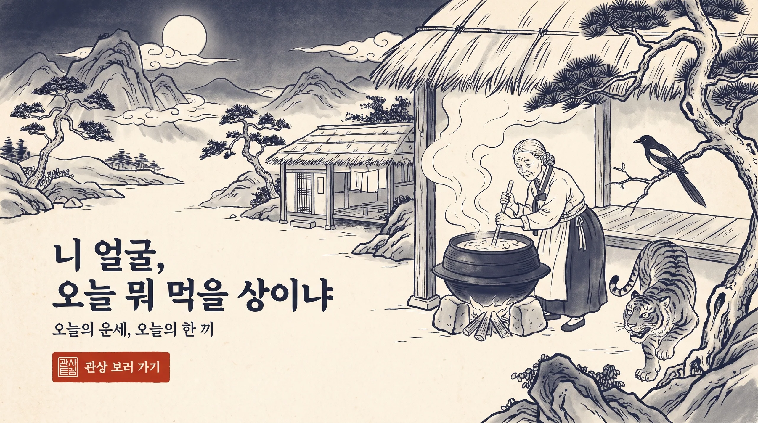 K-RoastMySoul entry board introducing today's fortune and meal