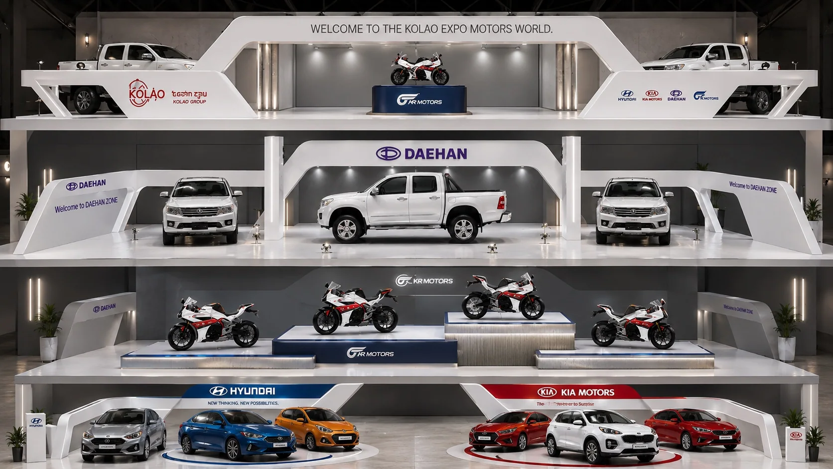 AI-enhanced completion study of the KOLAO multi-brand motor expo