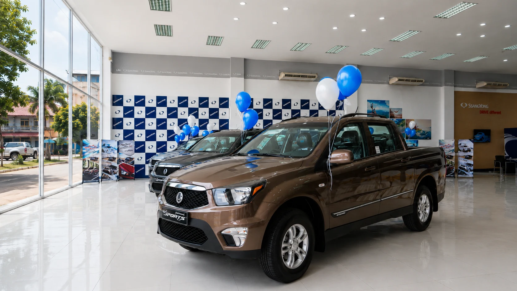 2026 AI-assisted archival reconstruction of the SsangYong vehicle display zone